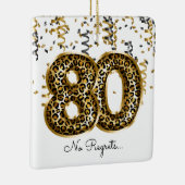 Leopard Foil Birthday Balloons 80 No Regrets Foto Keramikornament (Rechts)