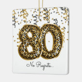 Leopard Foil Birthday Balloons 80 No Regrets Foto Keramikornament (Links)