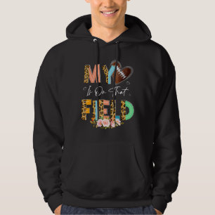 Leopard Football Mama mein Herz ist auf diesem Fel Hoodie