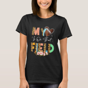 Leopard Football Mama mein Herz ist auf diesem Fel T-Shirt