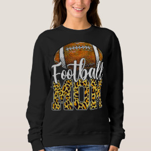 Leopard Football Mama Niedlich Muttertagsfußball Sweatshirt