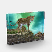 Leopard-Foto Fotoblock (Links)