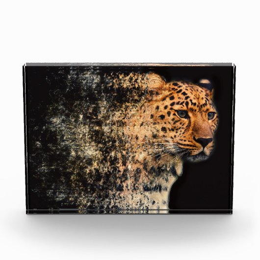 Leopard-Foto Fotoblock (Vorderseite)