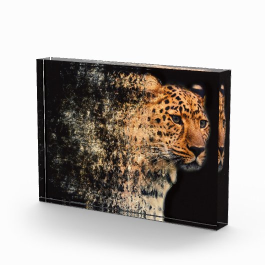 Leopard-Foto Fotoblock (Rechts)