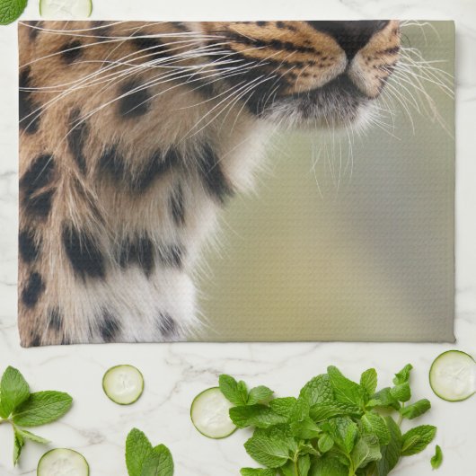 Leopard-Foto Küchentuch (Gefaltet)