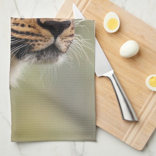 Leopard-Foto Küchentuch (Viertel Falte)