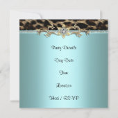 Leopard Frauen 21. Geburtstag Party Einladung (Rückseite)