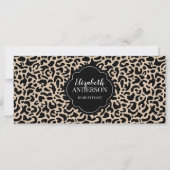 Leopard-Friseurstil-Schönheitssalon-Geschenkgutsch (Vorderseite)
