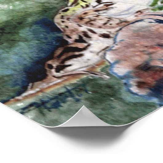 Leopard Frog Poster (Ecke)