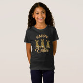 Leopard Frohe Ostern T-Shirt (Vorne ganz)