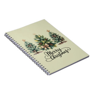 Leopard Frohe Weihnachten Baum Kokette Schleife Xm Notizblock