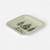 Leopard Frohe Weihnachten Baum Kokette Schleife Xm Pappteller (Gewinkelt)