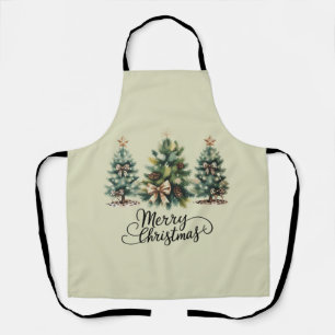 Leopard Frohe Weihnachten Baum Kokette Schleife Xm Schürze