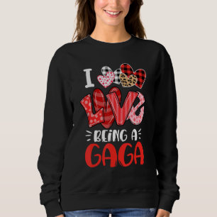 Leopard Frohen Muttertag Ich Liebe Ein Gaga-Fan Zu Sweatshirt