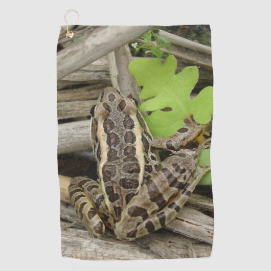 Leopard-Frosch-Golf-Tuch Golfhandtuch (Vorderseite)