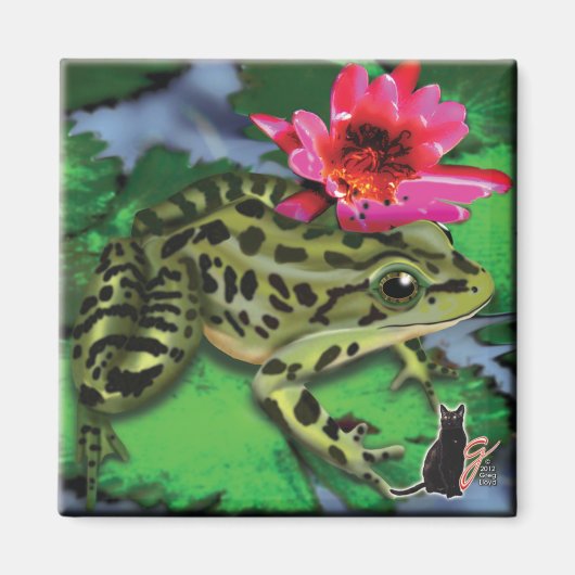 Leopard-Frosch-Magnet Magnet (Vorne)