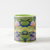 Leopard Frösche Lily Pads Wasserfarbener Wasserpar Zweifarbige Tasse (Mittel)