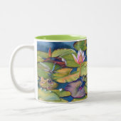 Leopard Frösche Lily Pads Wasserfarbener Wasserpar Zweifarbige Tasse (Links)