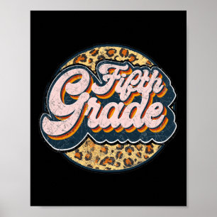 Leopard Fünfter Lehrer Niedlich 5. Klasse Zurück n Poster