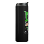 Leopard Funny Kleeblatt Liebe CMA Life St Patricks Thermosbecher (Nach links gedreht)