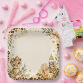 Leopard für Baby Shower Pappteller (Party)