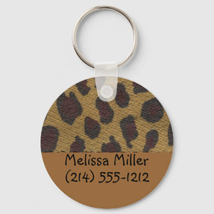 Leopard Fur Baggage ID Tags Schlüsselanhänger