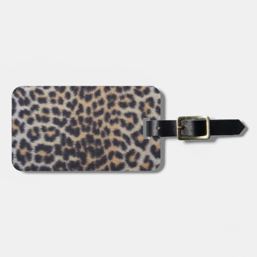 Leopard Fur Gepäckanhänger (Vorderseite horizontal)