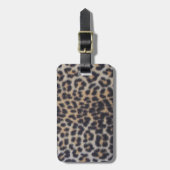 Leopard Fur Gepäckanhänger (Vorderseite vertikal)