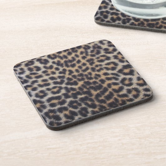Leopard Fur Getränkeuntersetzer (Linke Seite)