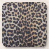 Leopard Fur Getränkeuntersetzer (Vorderseite)