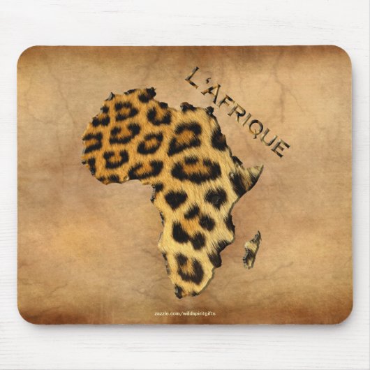 Leopard Fur Karte der AFRICA Wildlife Series Mousepad (Vorne)