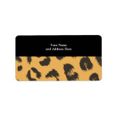 Leopard Fur Muster Adressaufkleber (Vorne)