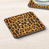 Leopard Fur Muster Getränkeuntersetzer (Linke Seite)