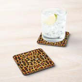 Leopard Fur Muster Getränkeuntersetzer (Rechte Seite)