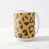Leopard Fur Muster Kaffeetasse (VorderseiteRechts)