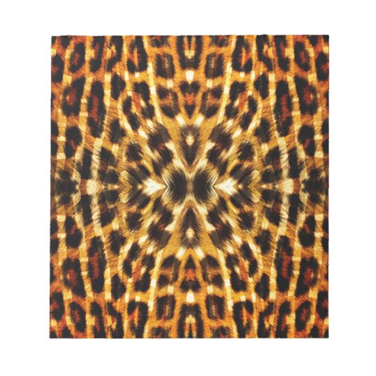 Leopard Fur Muster Notizblock (Vorderseite)