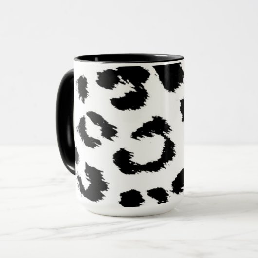 Leopard Fur Muster Tasse (Vorderseite Links)