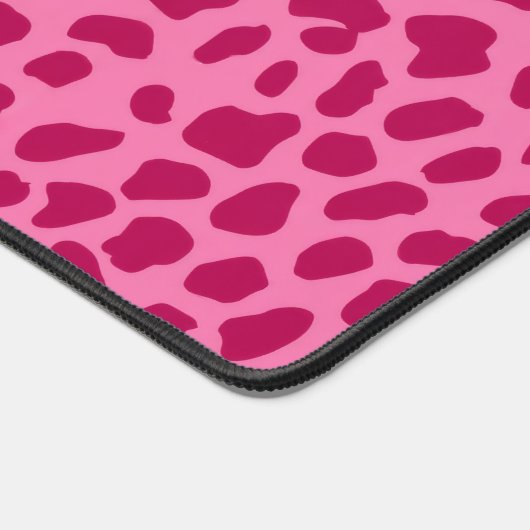 Leopard Fur Muster Trendy2k Fuchsia Pink Schreibtischunterlage (Ecke)