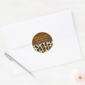 Leopard Fur Print Address Labels Runder Aufkleber (Umschlag)