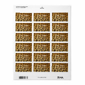 Leopard Fur Print Adressaufkleber (Vorne)