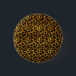 Leopard Fur Print Animal Muster Button<br><div class="desc">Dieser trendige Knopf zeichnet sich durch ein gelockertes Leopardendruckmuster aus, mit schwarzen Tierpunkten auf einem orange-gelb-goldenen Pelzhintergrund. Bringen Sie die Wildkatze mit diesem coolen Felindesign in sich hervor. Es ist der perfekte, kühne, originelle Look für Tierliebhaber. Wenn Sie gewollt haben, mehr Bilder über den Leopardendruck hinzuzufügen, klicken Sie einfach auf...</div>
