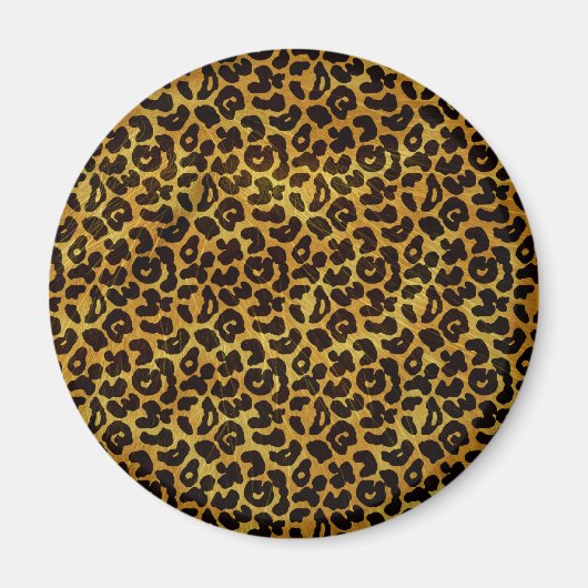 Leopard Fur Print Animal Muster Magnet (Vorne)