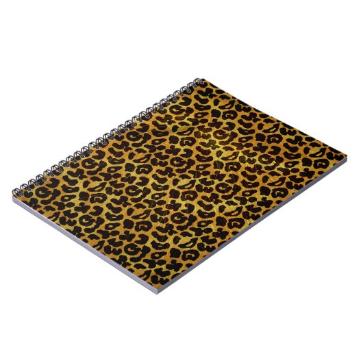 Leopard Fur Print Animal Muster Notizblock (Linke Seite)