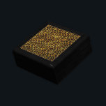 Leopard Fur Print Animal Muster Schmuckschachtel<br><div class="desc">Diese trendige Schmuckbox ist mit einem spitzen Leopardenprint mit schwarzen Tierpunkten auf einem orange-gelb-goldenen Pelzhintergrund versehen. Bringen Sie die Wildkatze mit diesem coolen Felindesign in sich hervor. Es ist der perfekte,  kühne,  originelle Look für Tierliebhaber. Karo in unserem Shop für passende Artikel.</div>