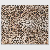 Leopard Fur Print Geschenkpapier (Flach)