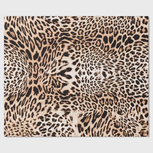 Leopard Fur Print Geschenkpapier (Flach)