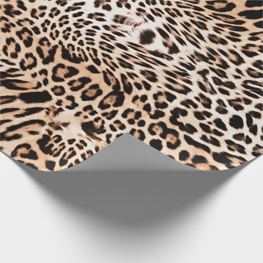 Leopard Fur Print Geschenkpapier (Ecke)