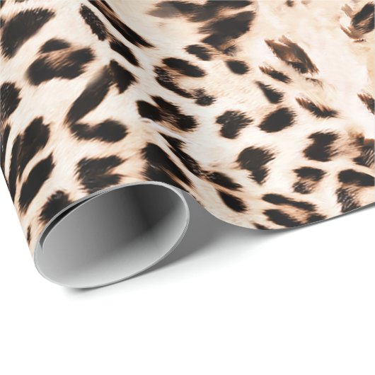 Leopard Fur Print Geschenkpapier (Rolleneckpunkt)