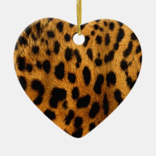 Leopard Fur Print Keramikornament (Vorne)