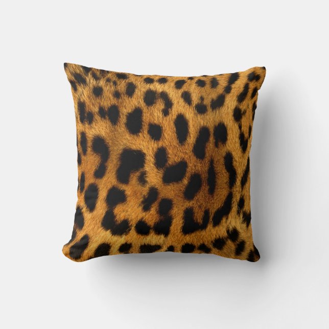 Leopard Fur Print Kissen (Vorderseite)
